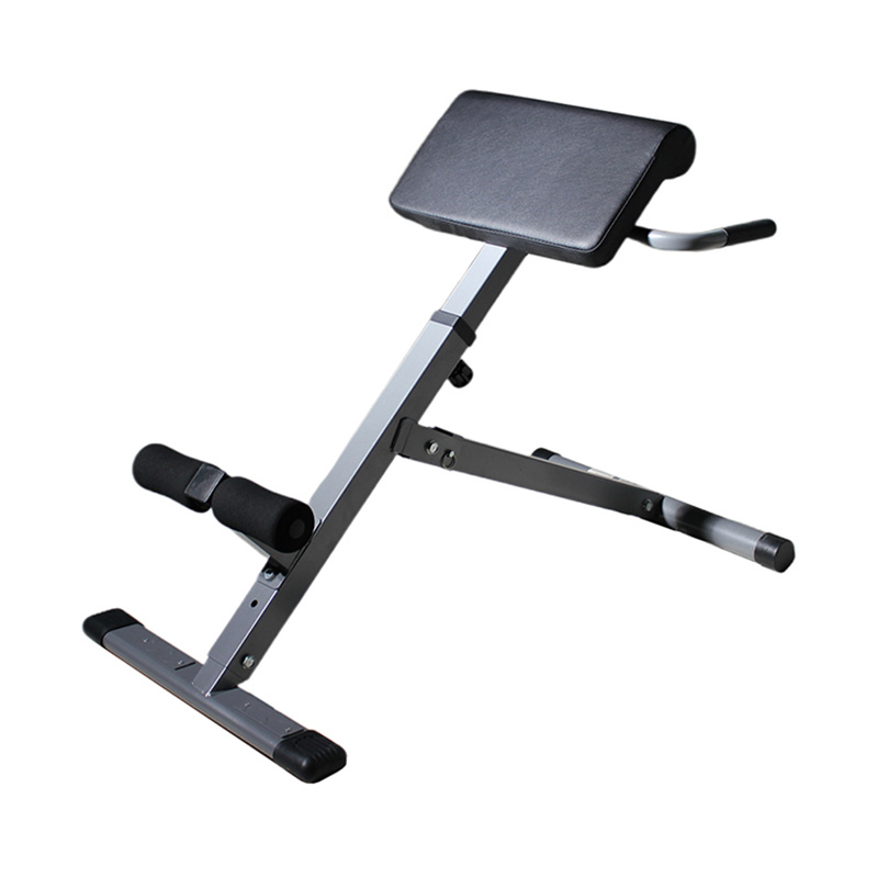 Robuster weißer römischer Stuhl mit geradem Handlauf für Core-Training