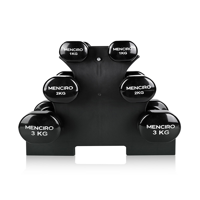 Schwarzes Vinyl-Hantelset mit Tauchfunktion